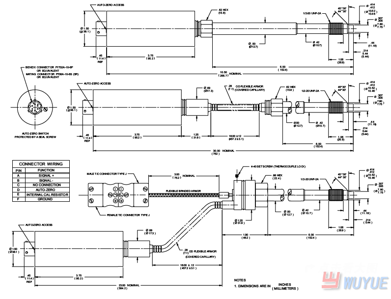 TPT4634/TPT4635/TPT4636高温熔体压力变送器(high temperature melt pressure transducer)